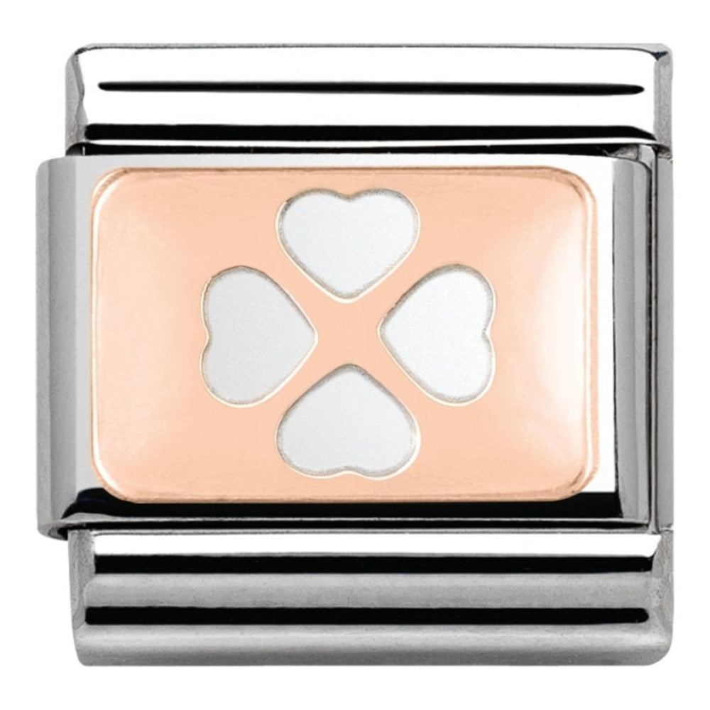 Classic Rose Gold Open Clover Link