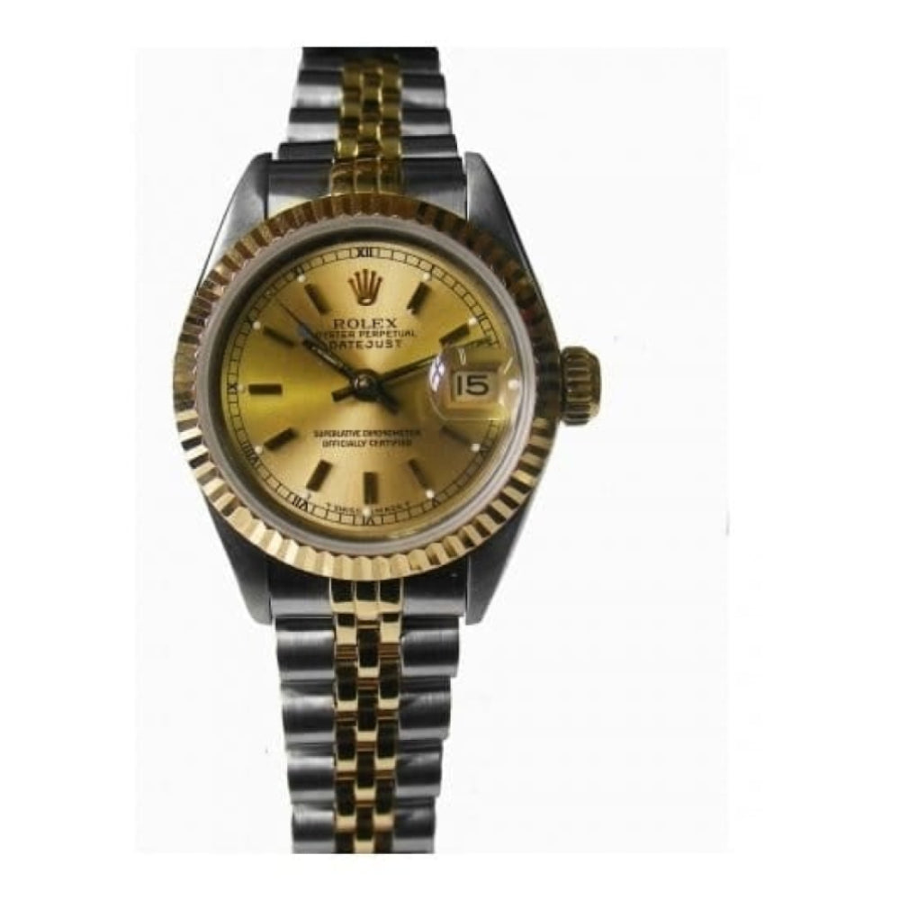 Oyster Perpetual Two Tone Pre Owned Designer Watch