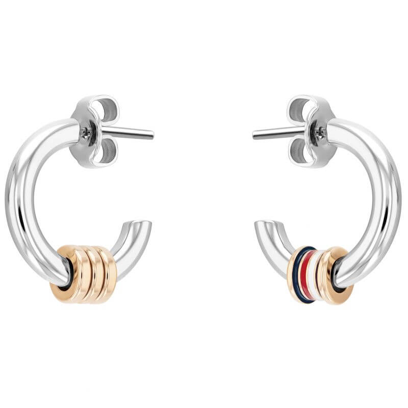 Huggie Hoop Two Tone Casual Earrings
