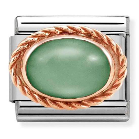 Composable Classic 9K Rose Gold Set Green Aventurine Link