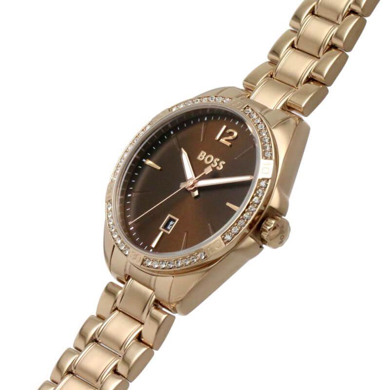Felina Crystal Set Rose Gold Bracelet Ladies Watch