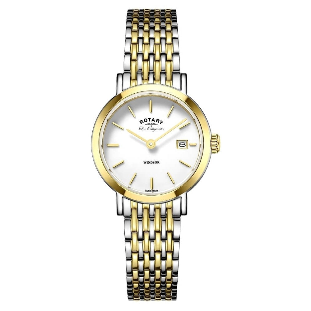 Gold Plated Date Window Ladies Swiss Wristwatch