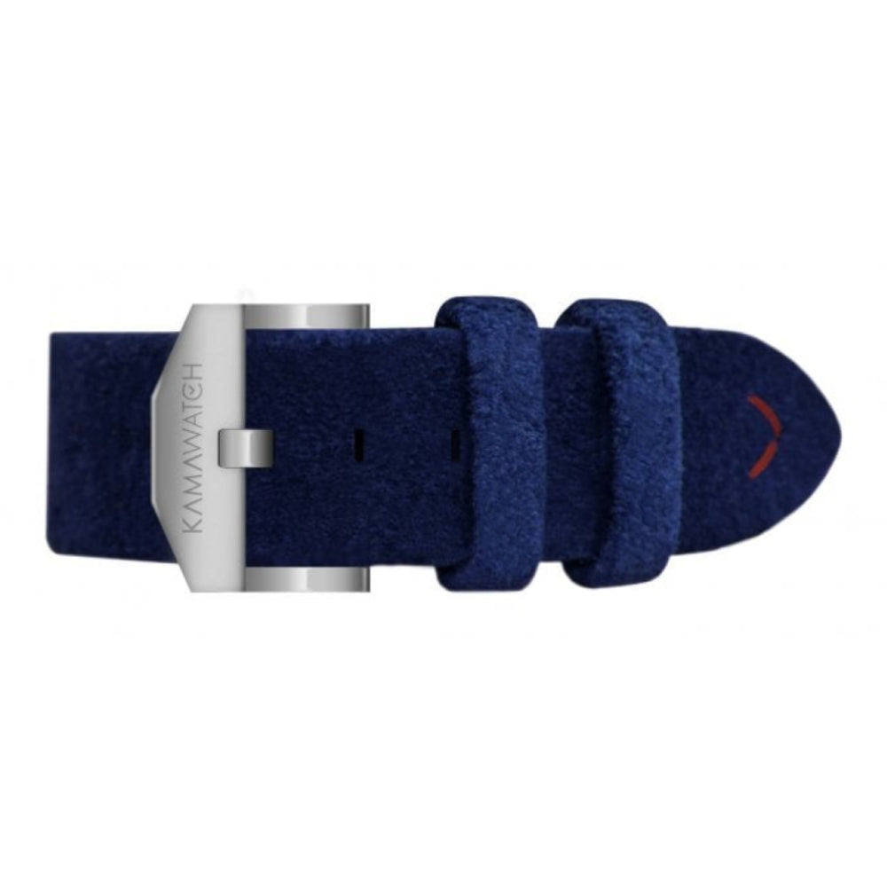 Royal Blue Dial & Black To Blue Camouflage Leather Strap Wristwatch