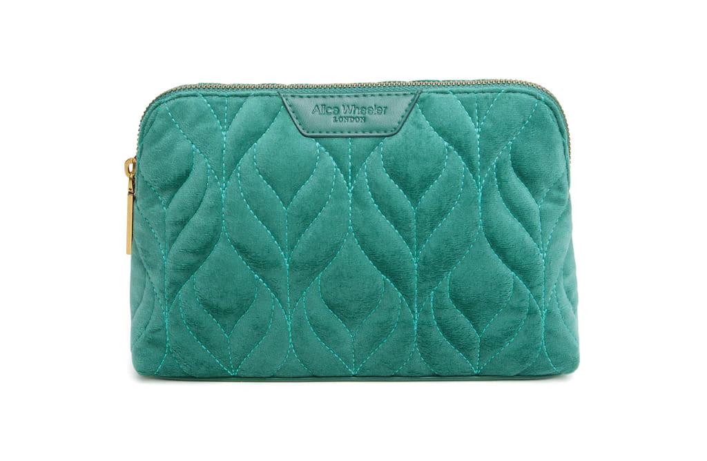 Velvet Make Up Bag- Teal