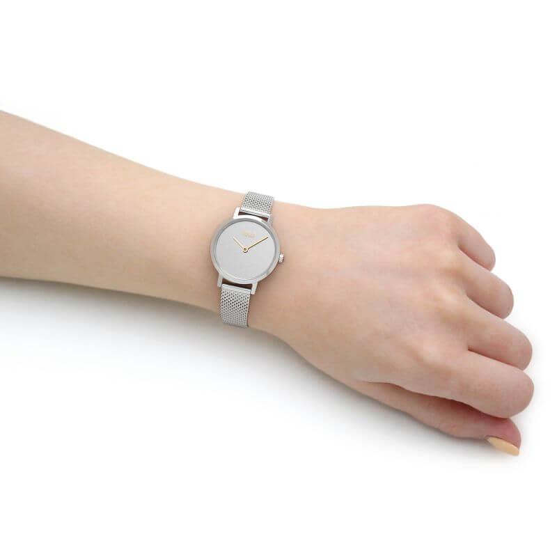 CHERISH Silver Dial & Mesh Bracelet Strap Womens Watch