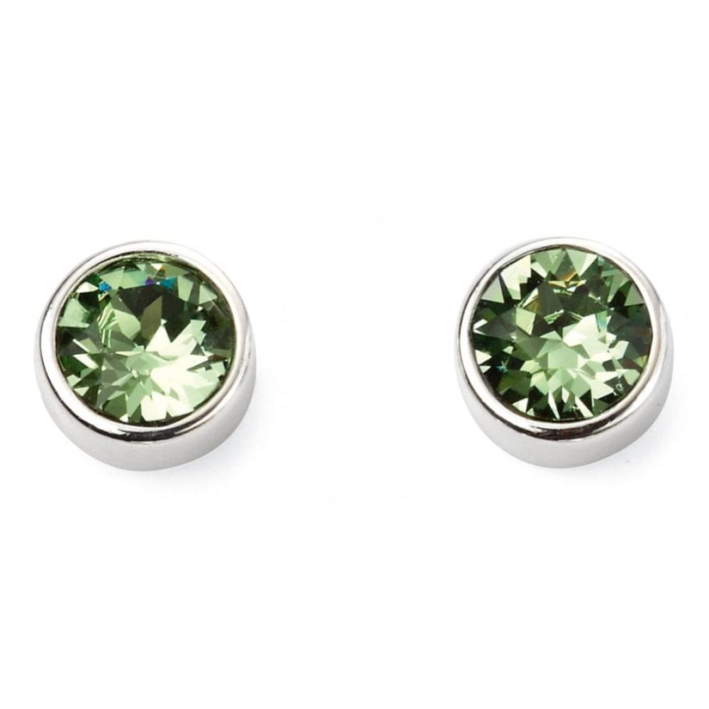 Aug Birth Stone Sterling Silver Earring