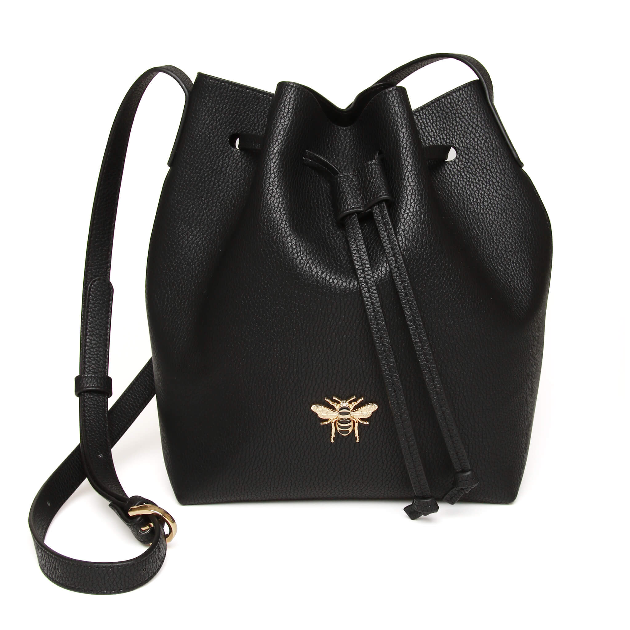 Bucket Cross Body Bag In Black