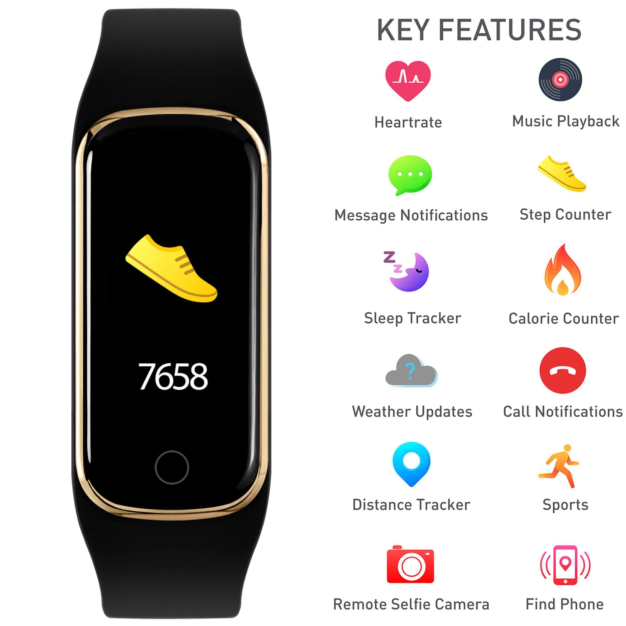 Series 8 Black & RG Slimline Sport Smart Watch