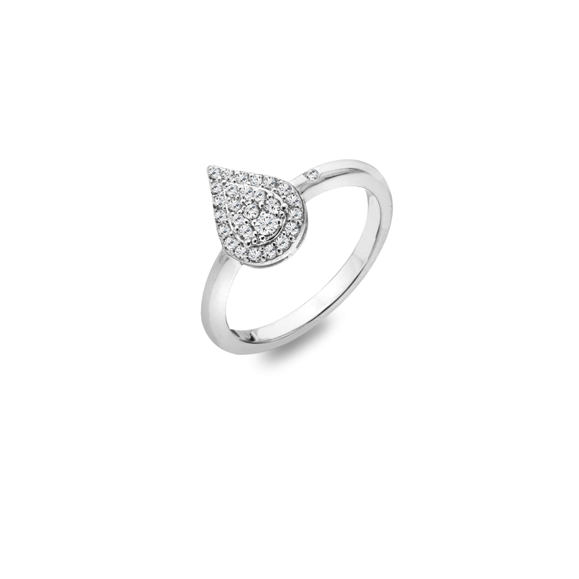 Glimmer White Topaz Ring- Size O