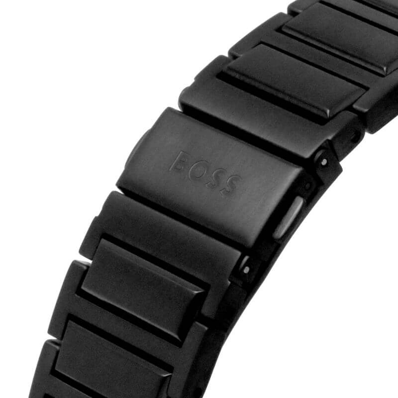 Steer Black SS Bracelet Black Dial Gents Watch