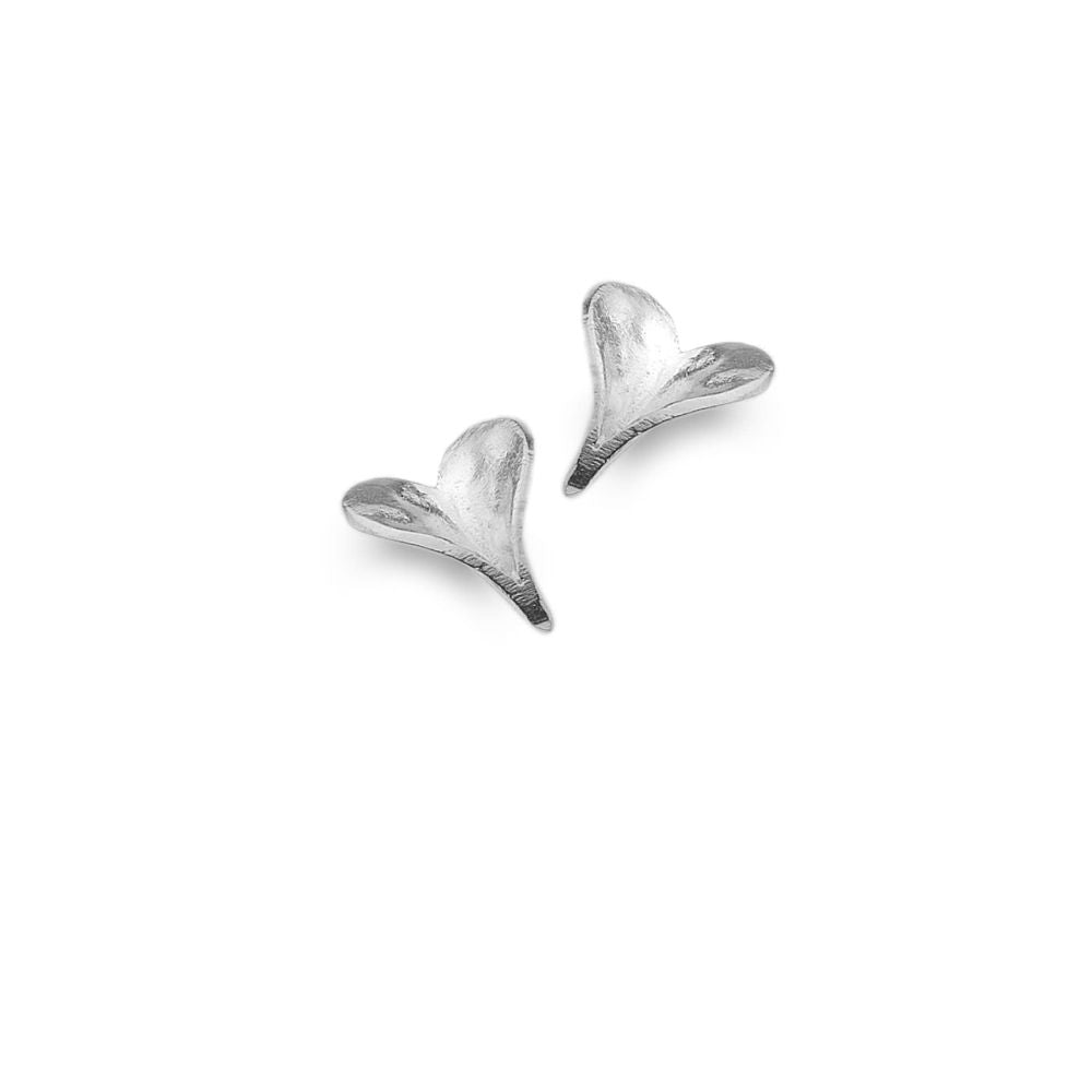 Origins Leaf Heart Stud Earrings