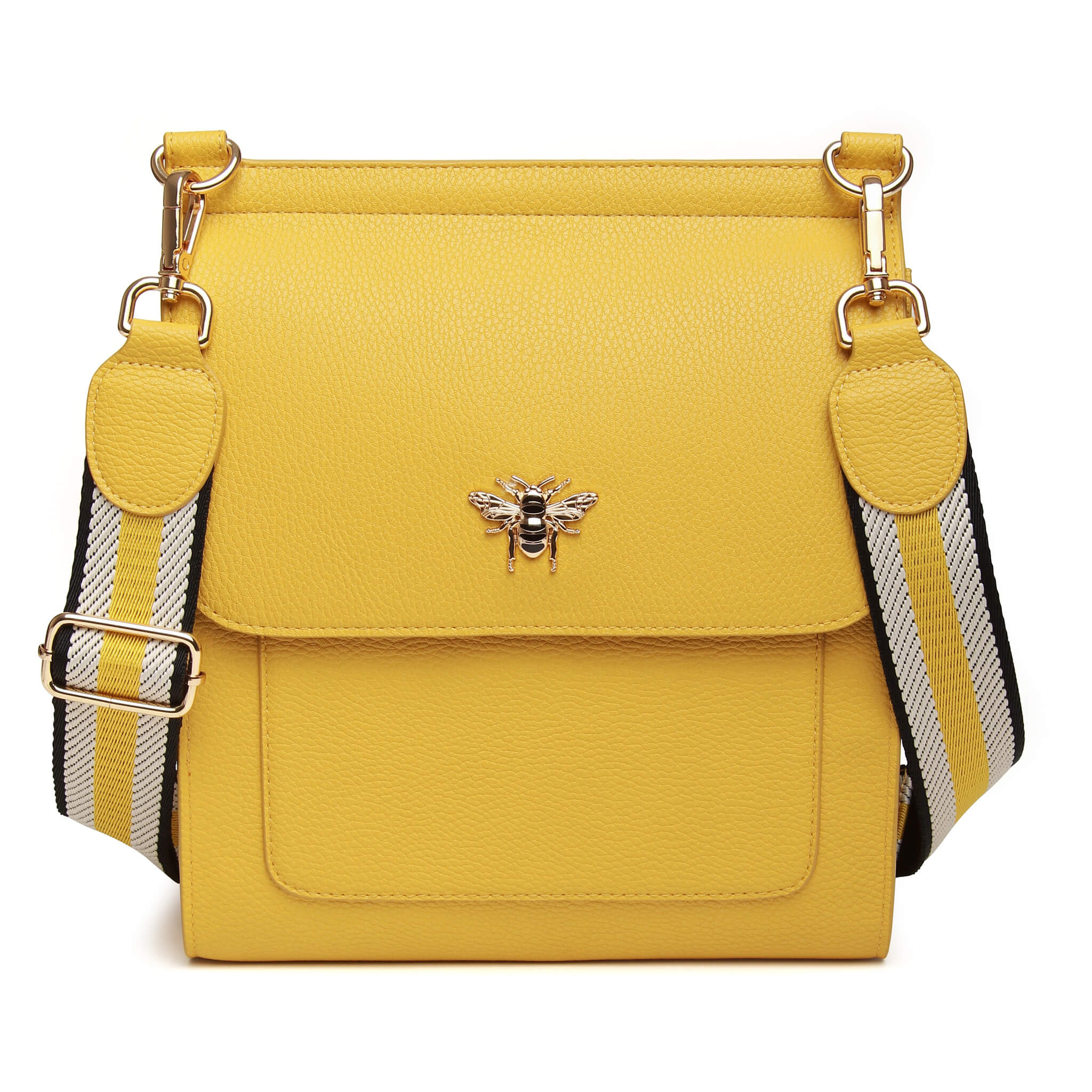 Large Bloomsbury Cross Body Bag In Mustard