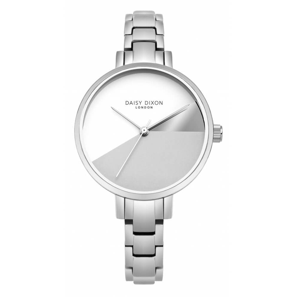 Ava Silver Bracelet With Mixed Finish Dial Silver Case Ladies Watch