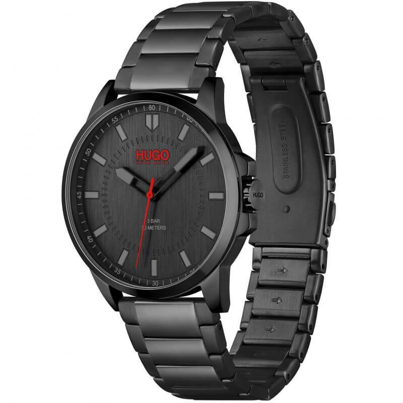 FIRST Black Dial & Black Bracelet Strap Watch