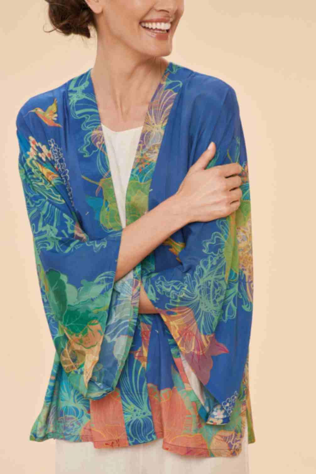 Hummingbird Kimono Jacket - Denim