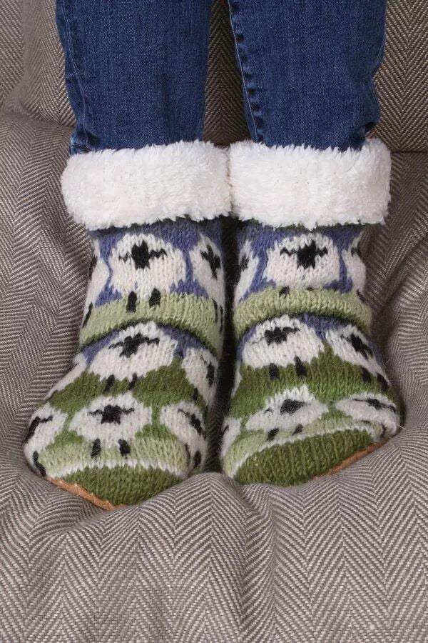 Flock Of Sheep Slipper Socks- Eu 40-41