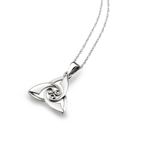Trinity Spiral Pendant Necklace
