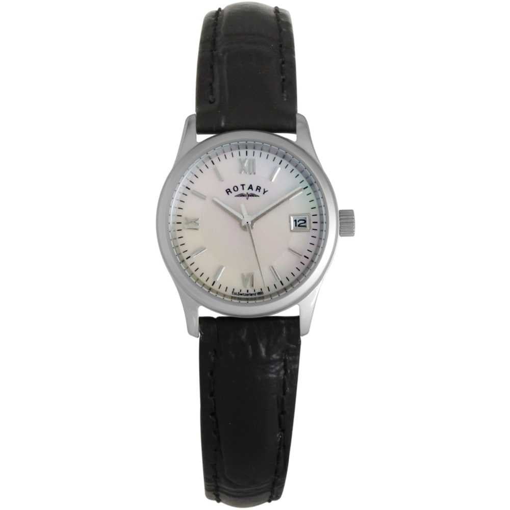 Womens Chrome Plated Date Display Watch