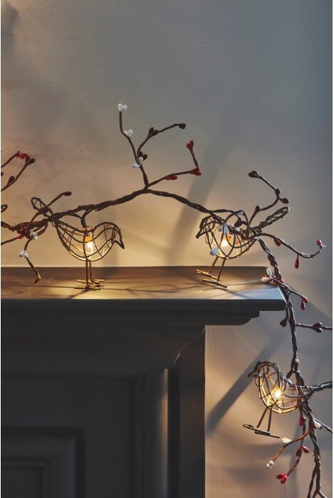 Winter Robin Chain -Battery LED Light Chain