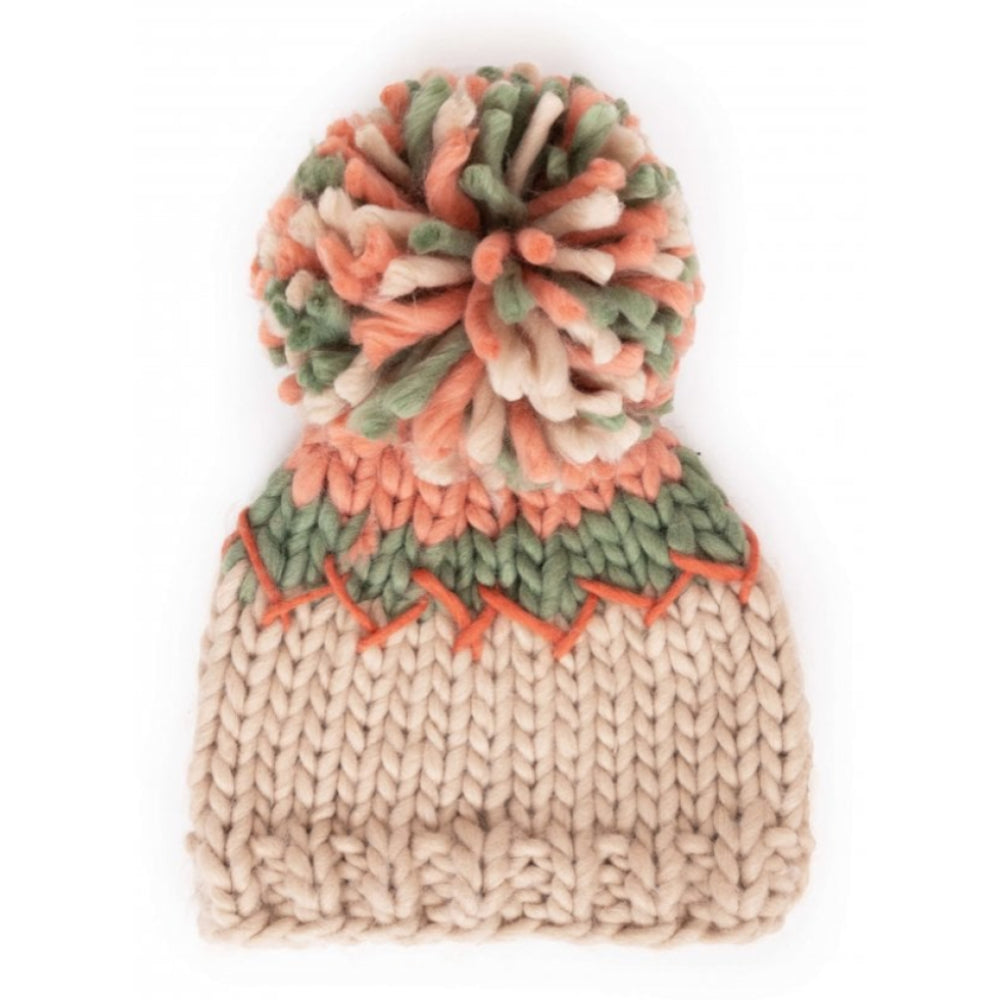 Agnetha Pom Pom Hat - Cream Mix