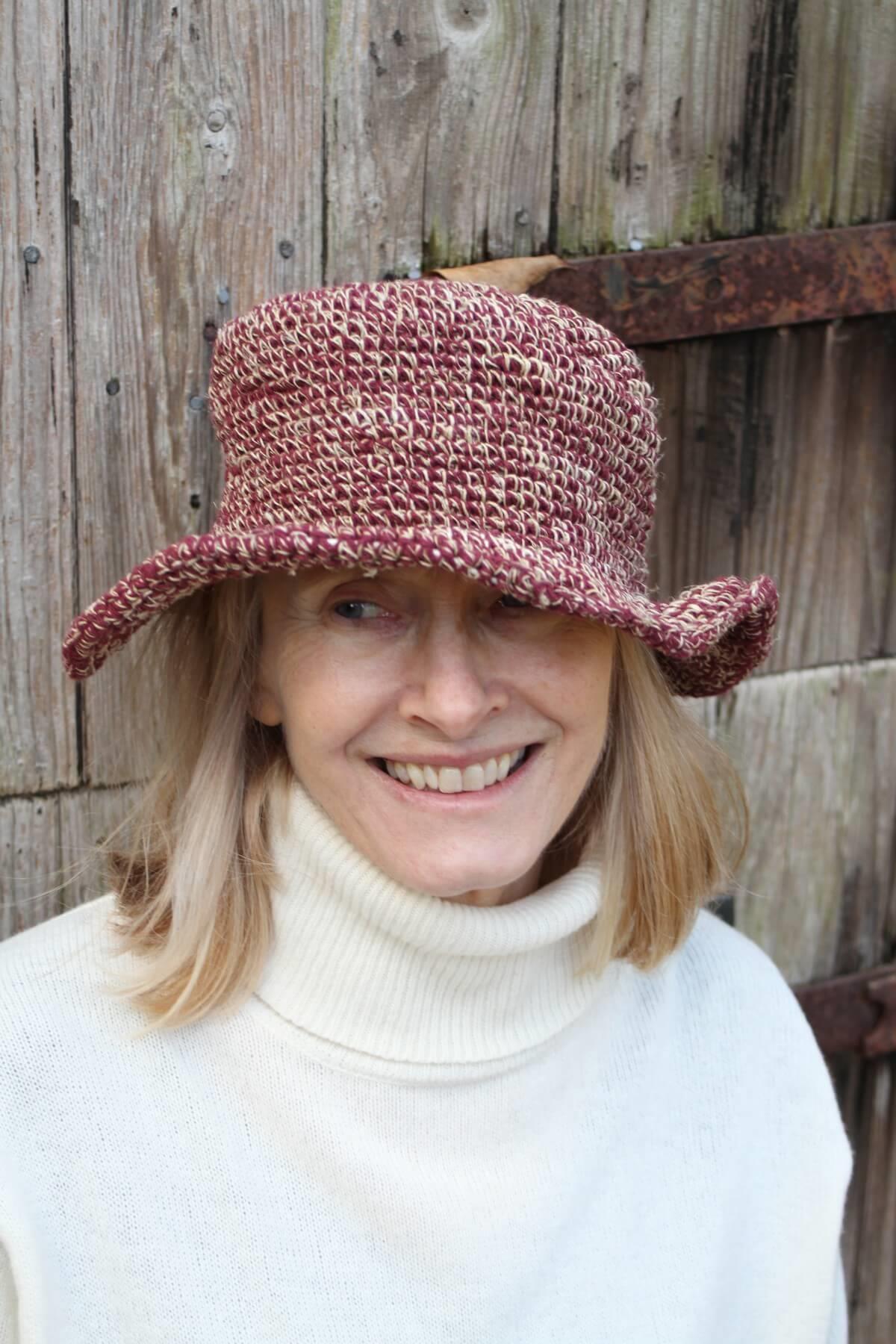 Hemp/Cotton Hat Burgundy