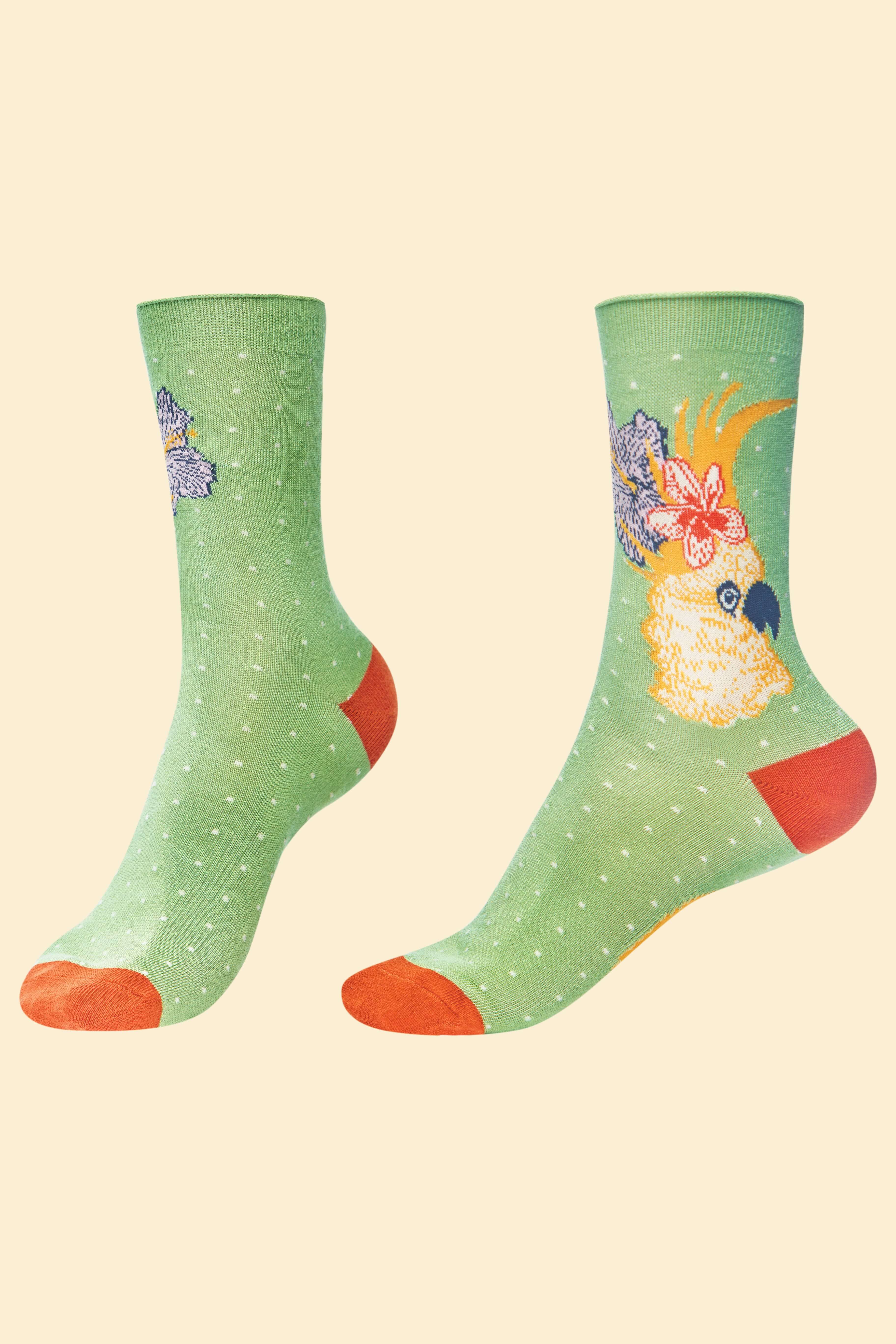 Cockatoo Ankle Socks - Sage