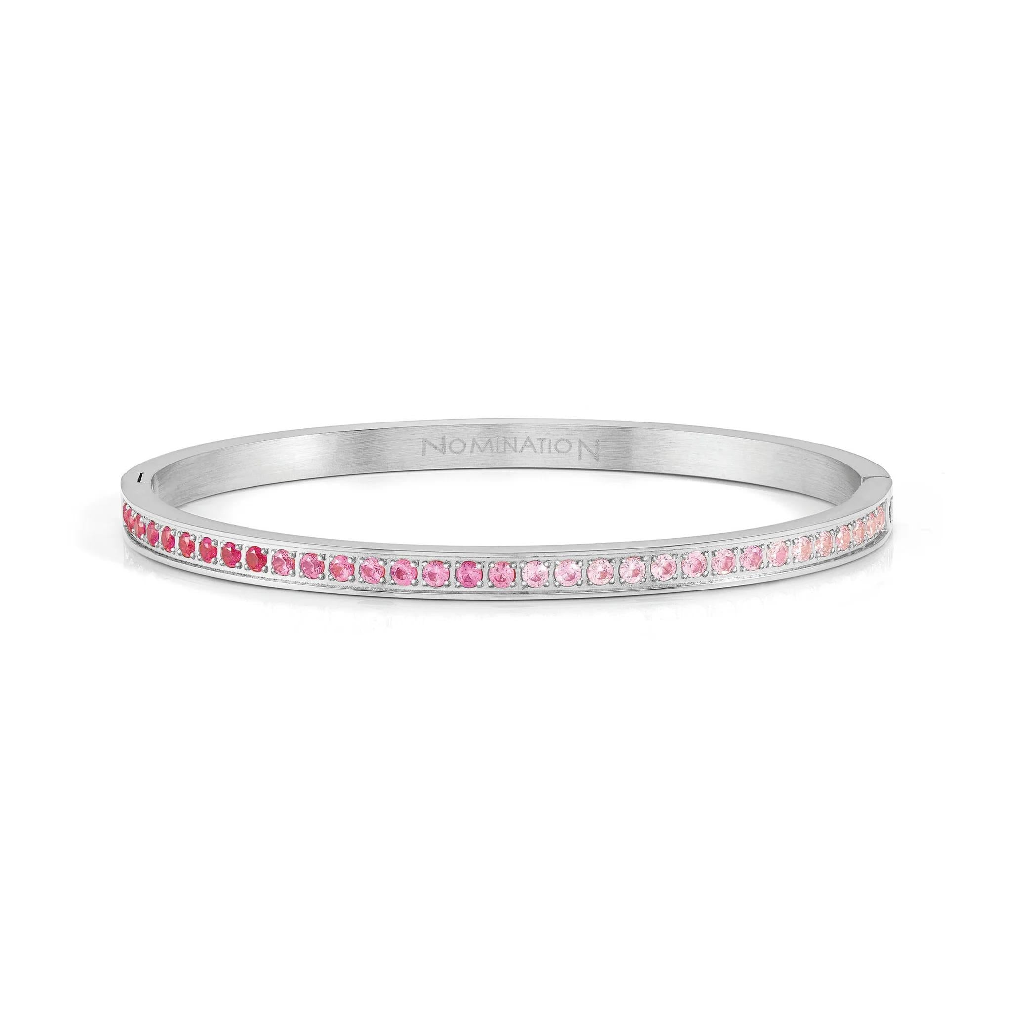 Pretty Bangle In SS With Pink CZ