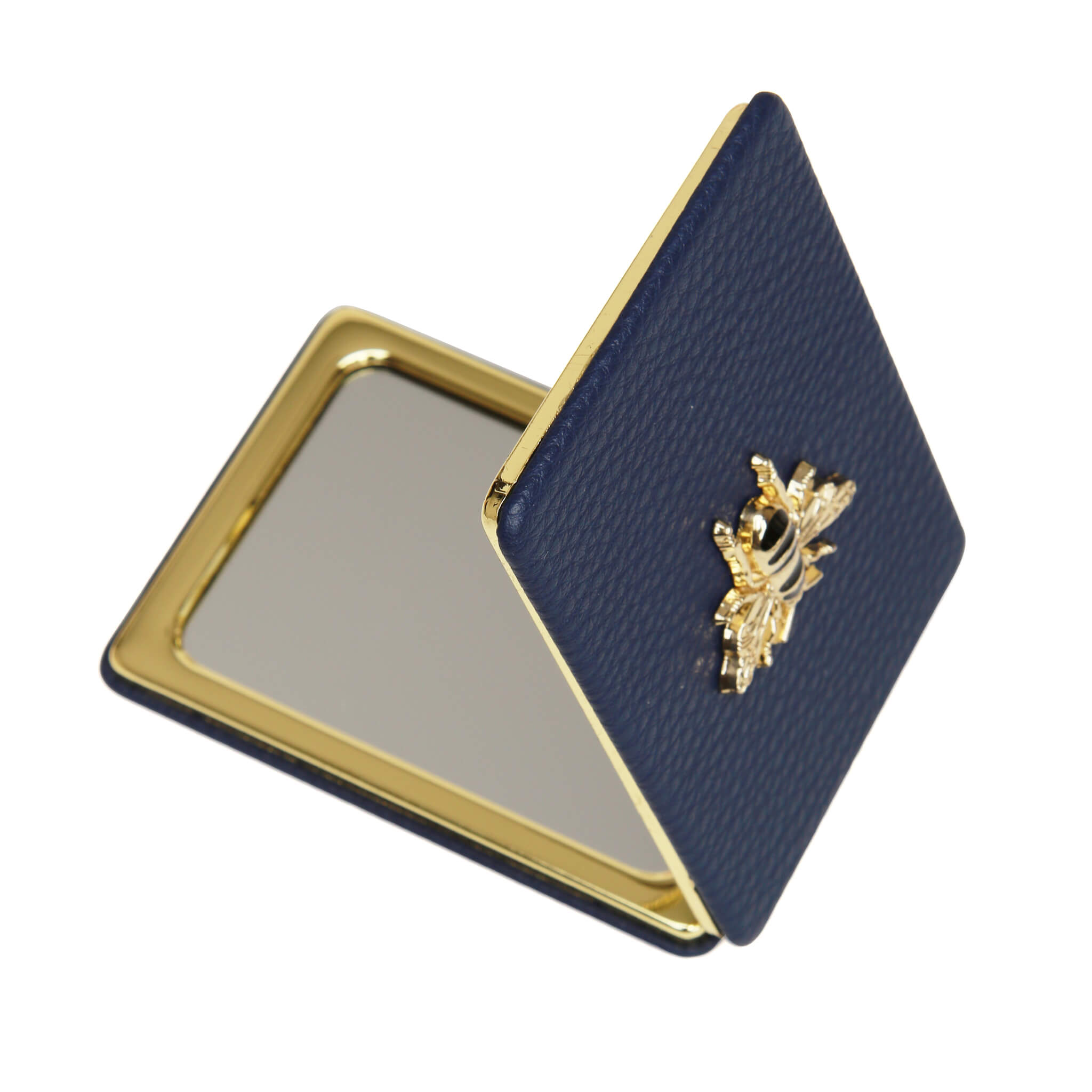 Oblong Compact Mirror Navy