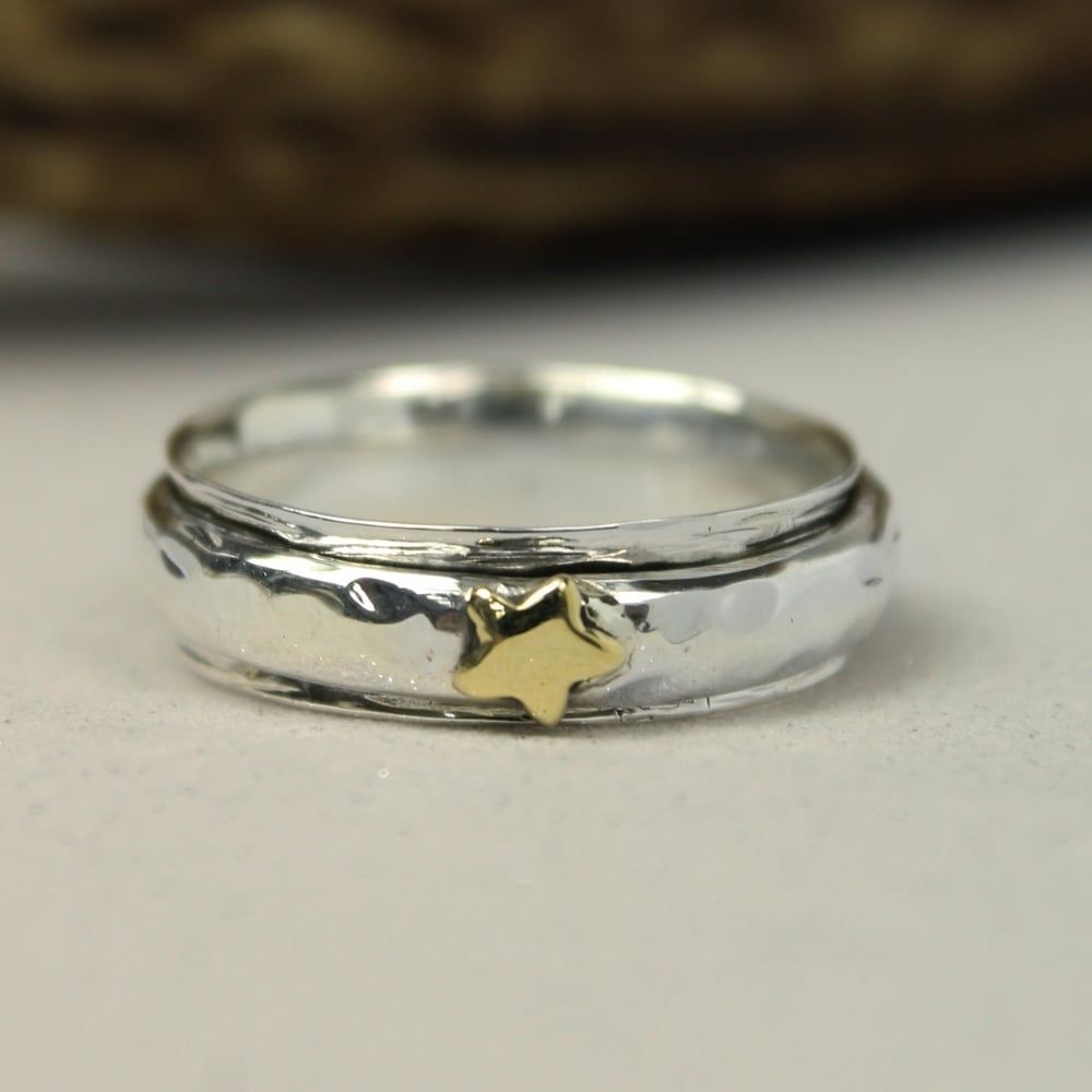Brass Star Spinning Ring