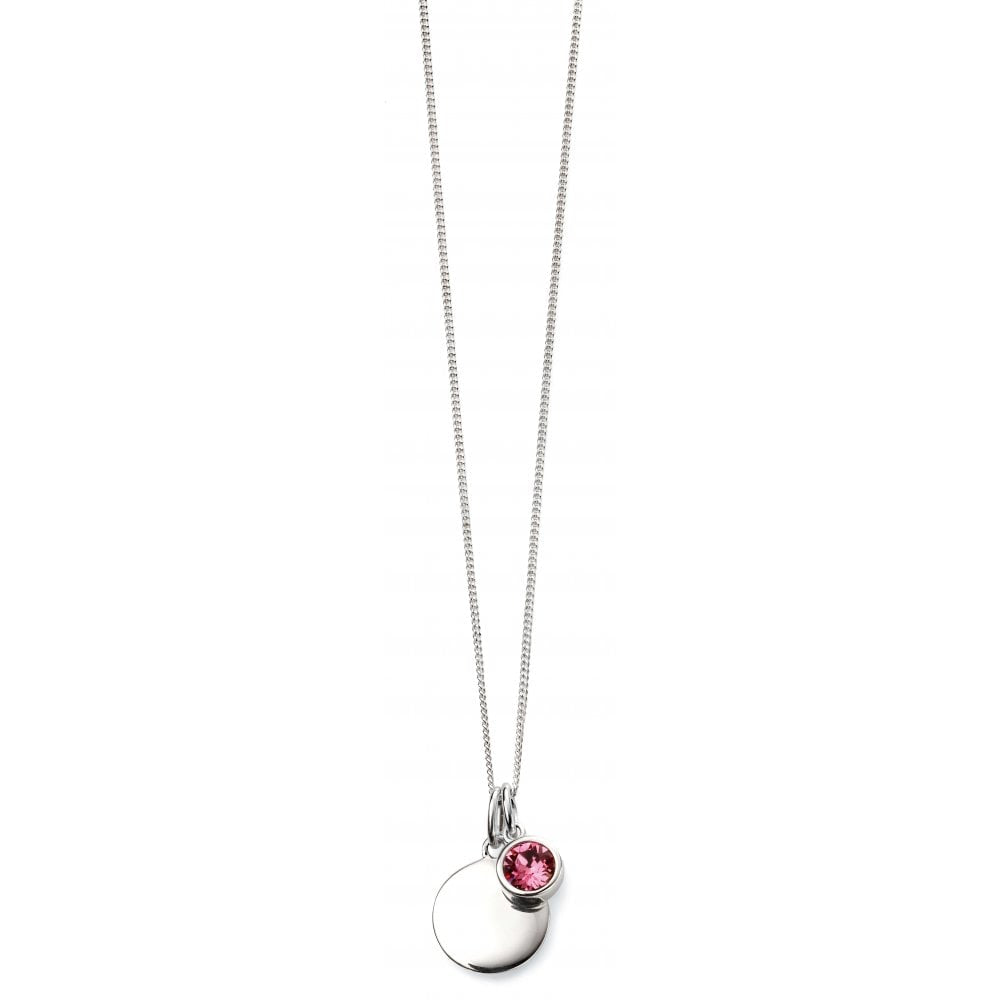 Oct Birth Stone Sterling Silver Pendant