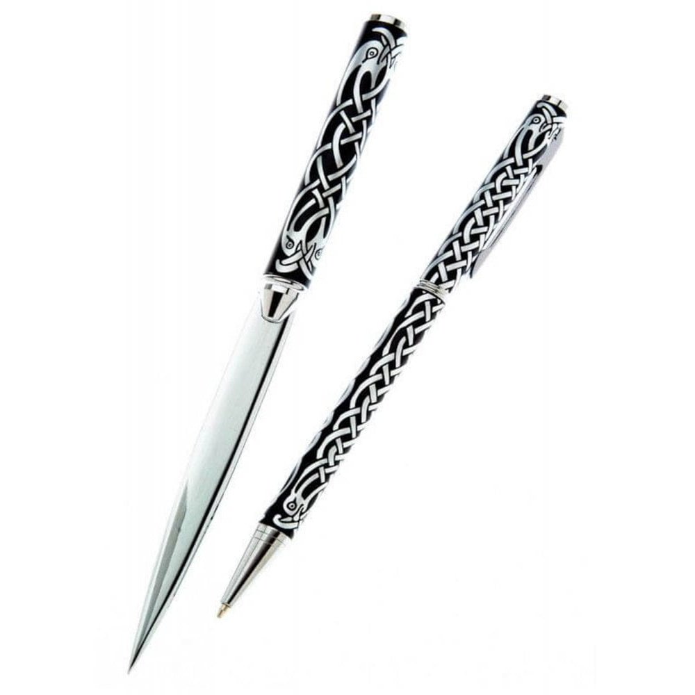 Celtic Birds 9mm Ballpoint Pen and Letter Opener Set