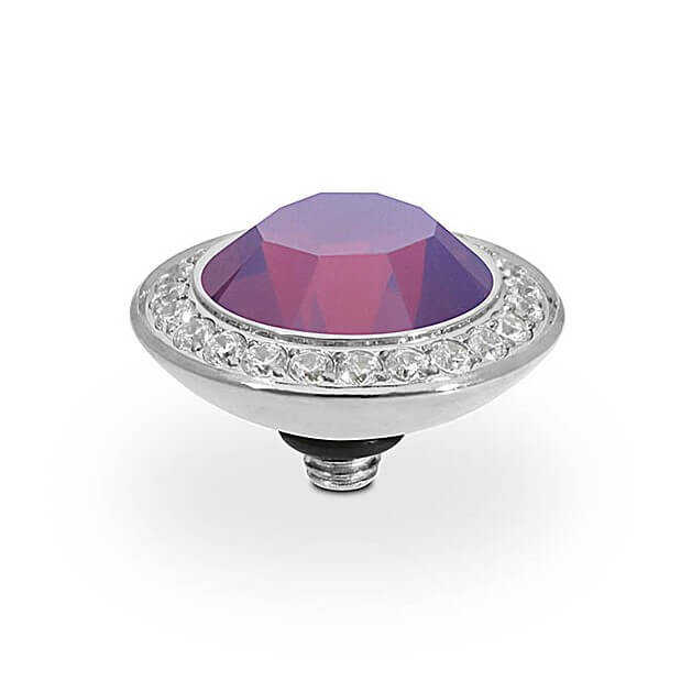 Interc Tondo Deluxe SS Amethyst Opal 13mm Top