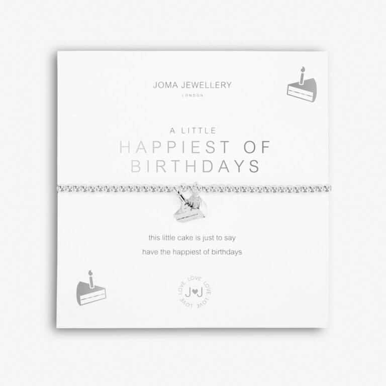 A Little | Happiest Of Birthdays | Silver | Bracelet | 17.5cm Stretch