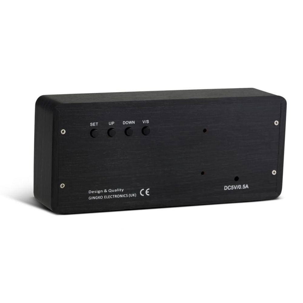 Slab Black Click Clock/Blue LED