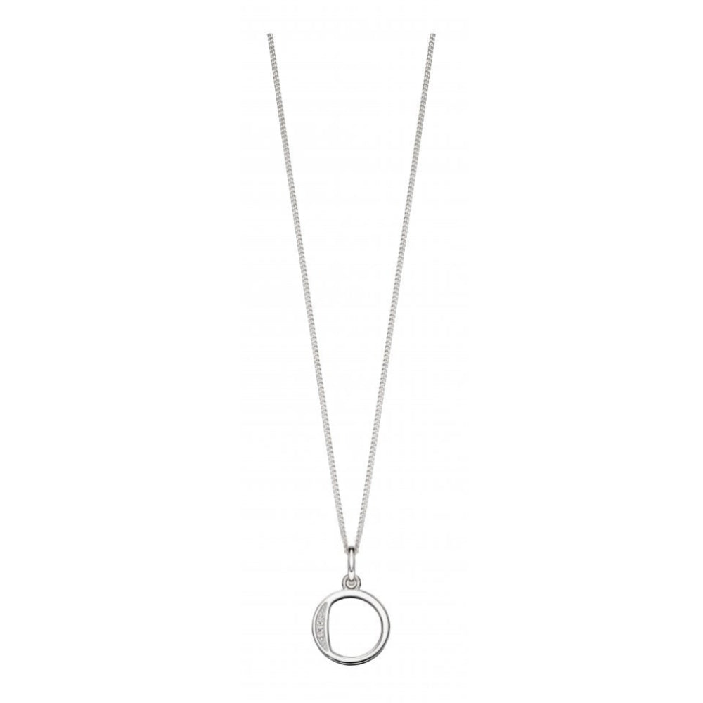Art Deco Initial 'O' CZ Pendant