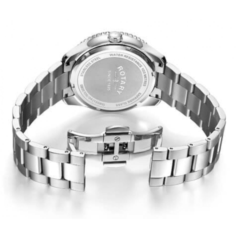 Stainless Steel Case Black Dial & Bracelet Strap Gents Henley Watch