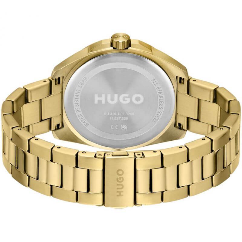 EXPOSE Gold Dial Gold Plated Bracelet Strap Gents Watch