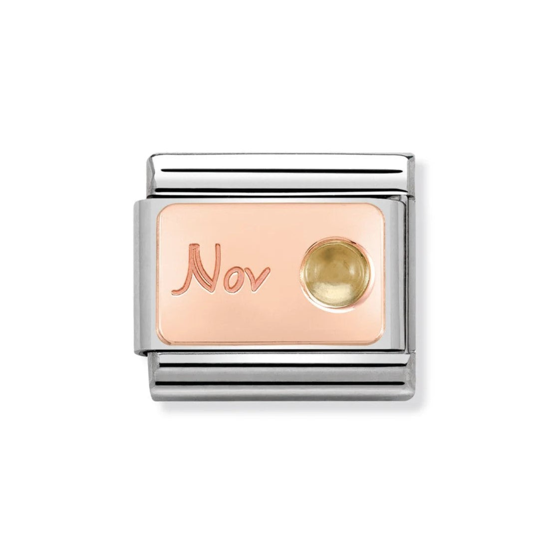 Classic Link In Stainless Steel With Rose Gold November