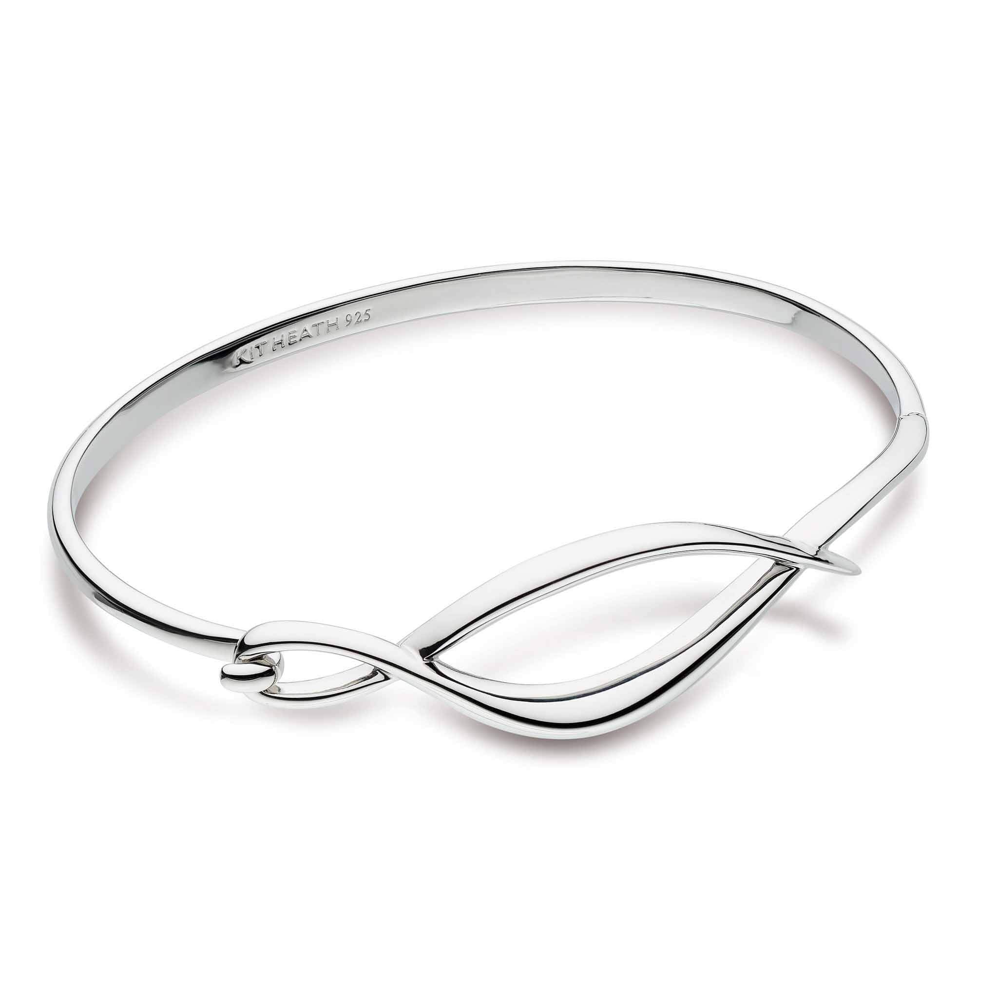Entwine Twine Twist Hinged Bangle (H)