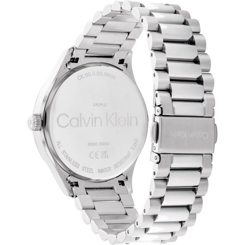 SS Bracelet Strap With Black CK Dial Unisex Watch