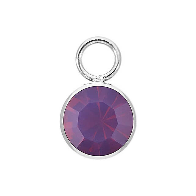 Amethyst Opal Charm BOTTONE 10mm (SS)