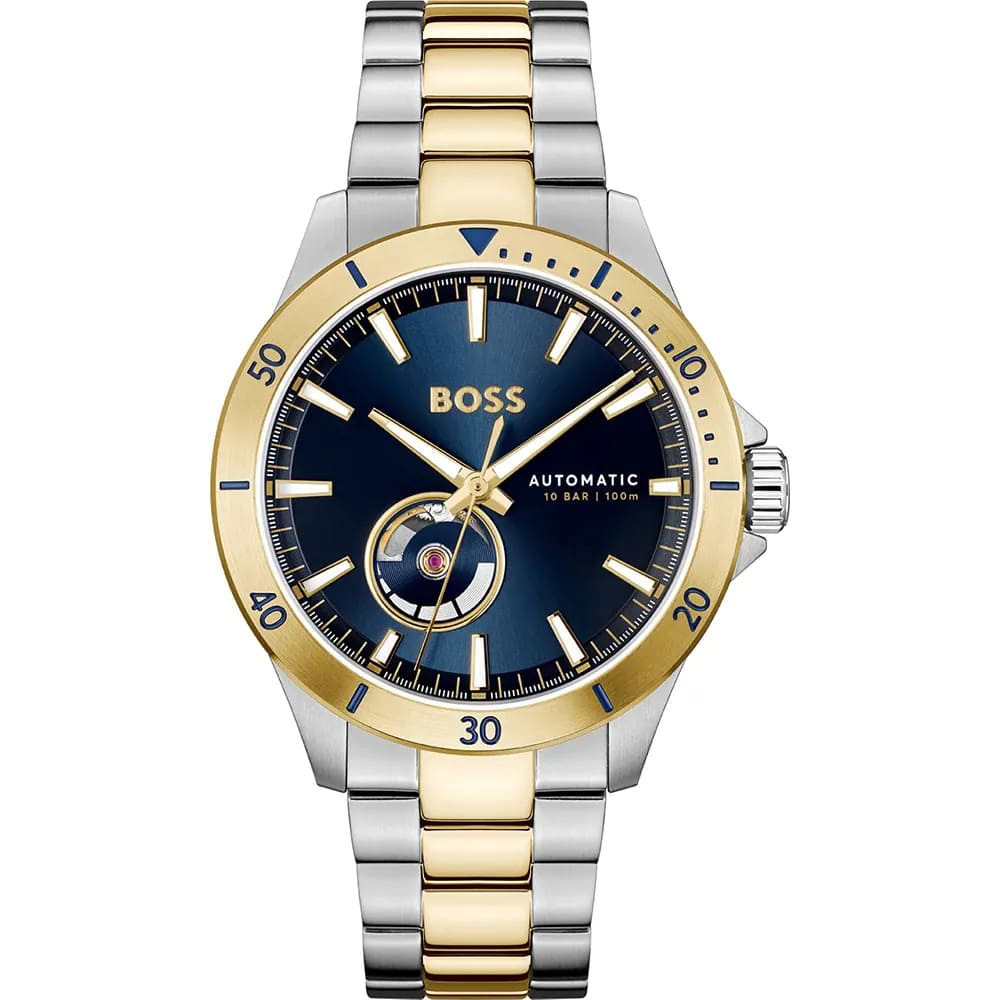 Troper Automatic Blue Dial With TwoTone Bracelet Strap Gents Watch