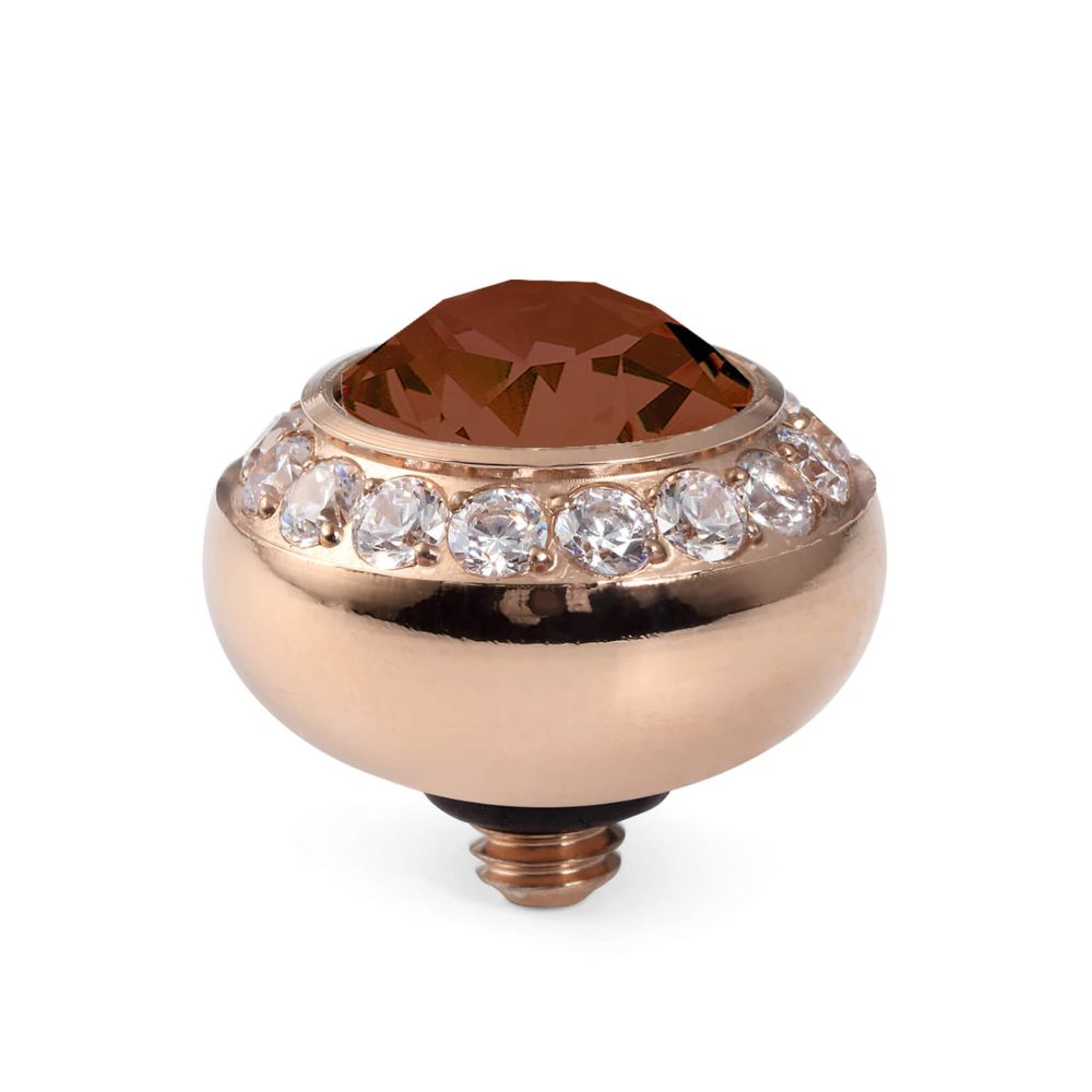 TONDO Deluxe (RG/P) 10mm Smoked Topaz Top