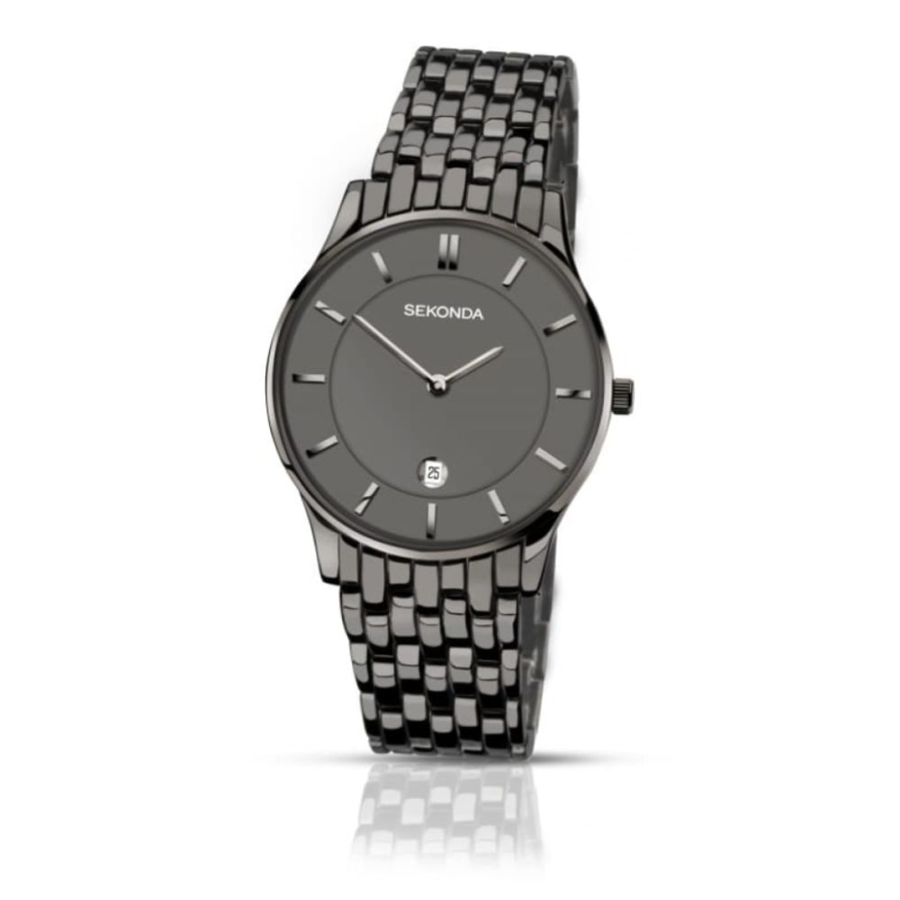 Mens' Quartz Watch With Grey Bracelet