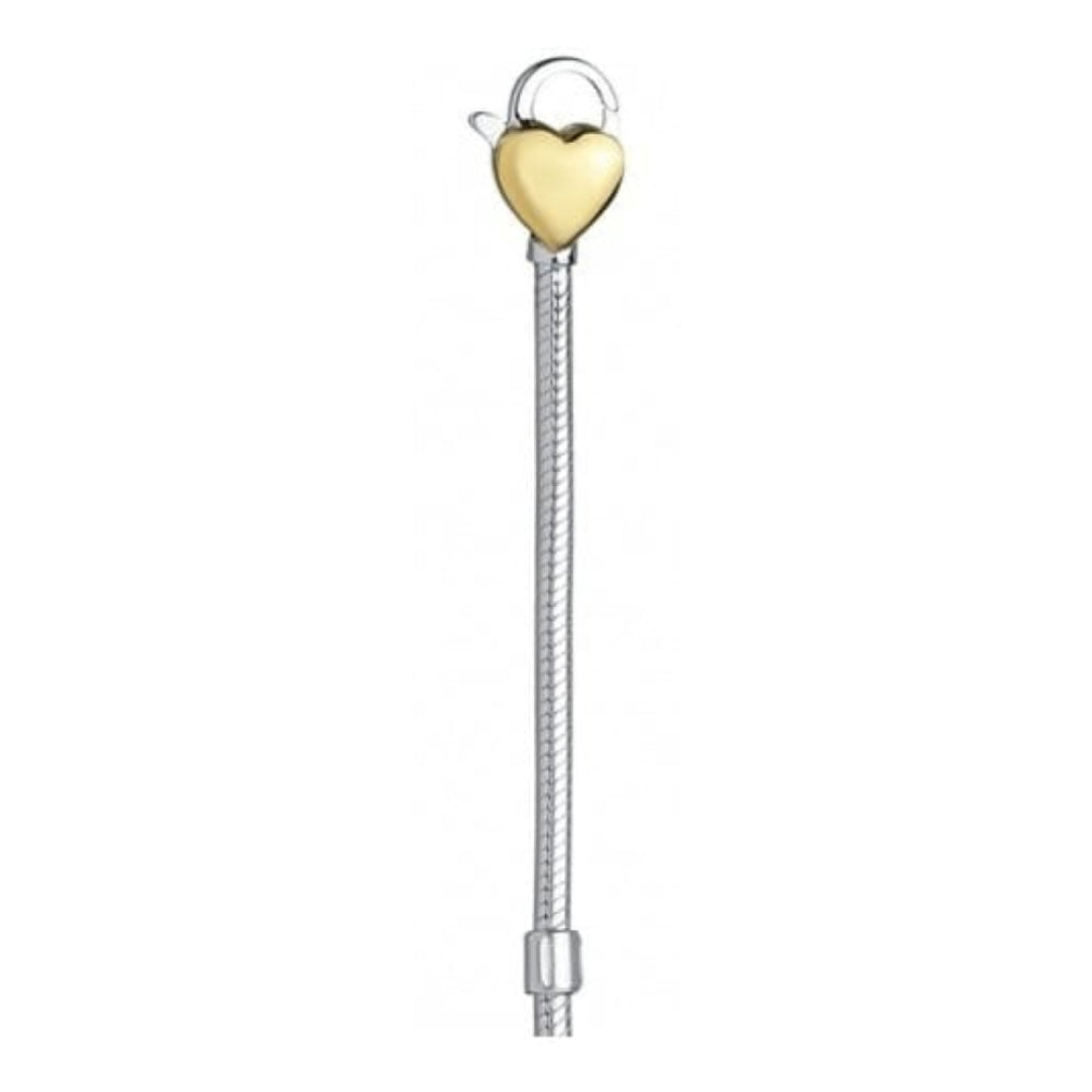 21cm Sterling Silver And Gold-plated Heart Bracelet