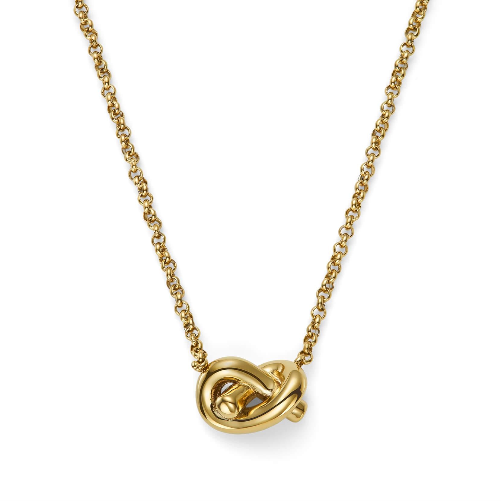 Classic Lover's Knot Gold Plated Necklace