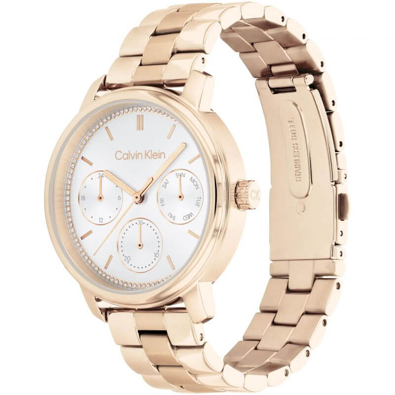 Minimalistic Multi Silver Dial RG Bracelet Watch