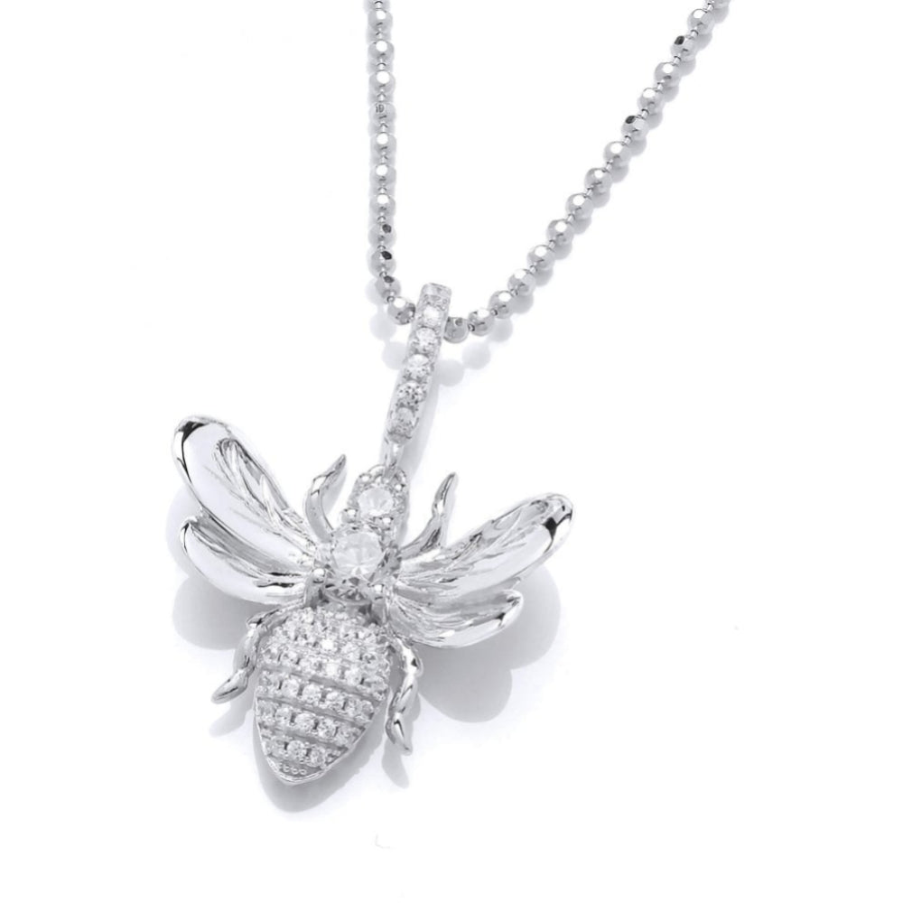 CZ Honey Bee Pendant & Chain