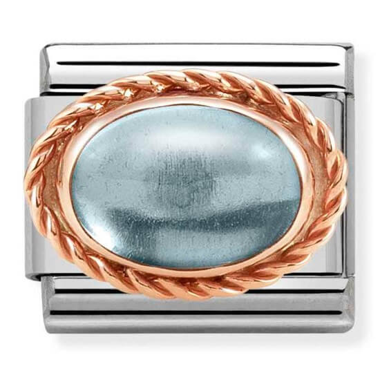 Composable Classic 9K Rose Gold Set Blue Topaz Link