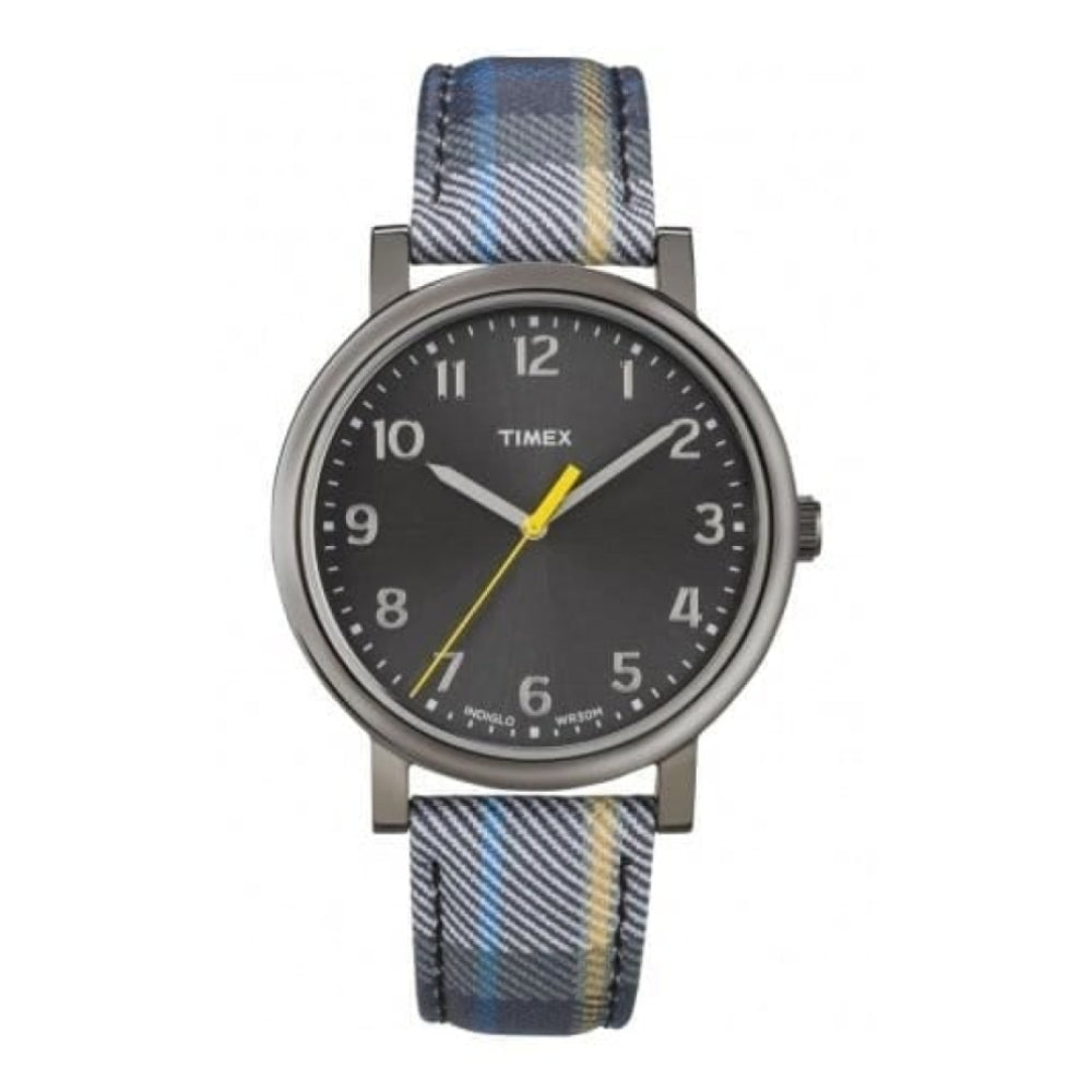 Ladies Easy Reader Turquoise Checkered Leather Watch